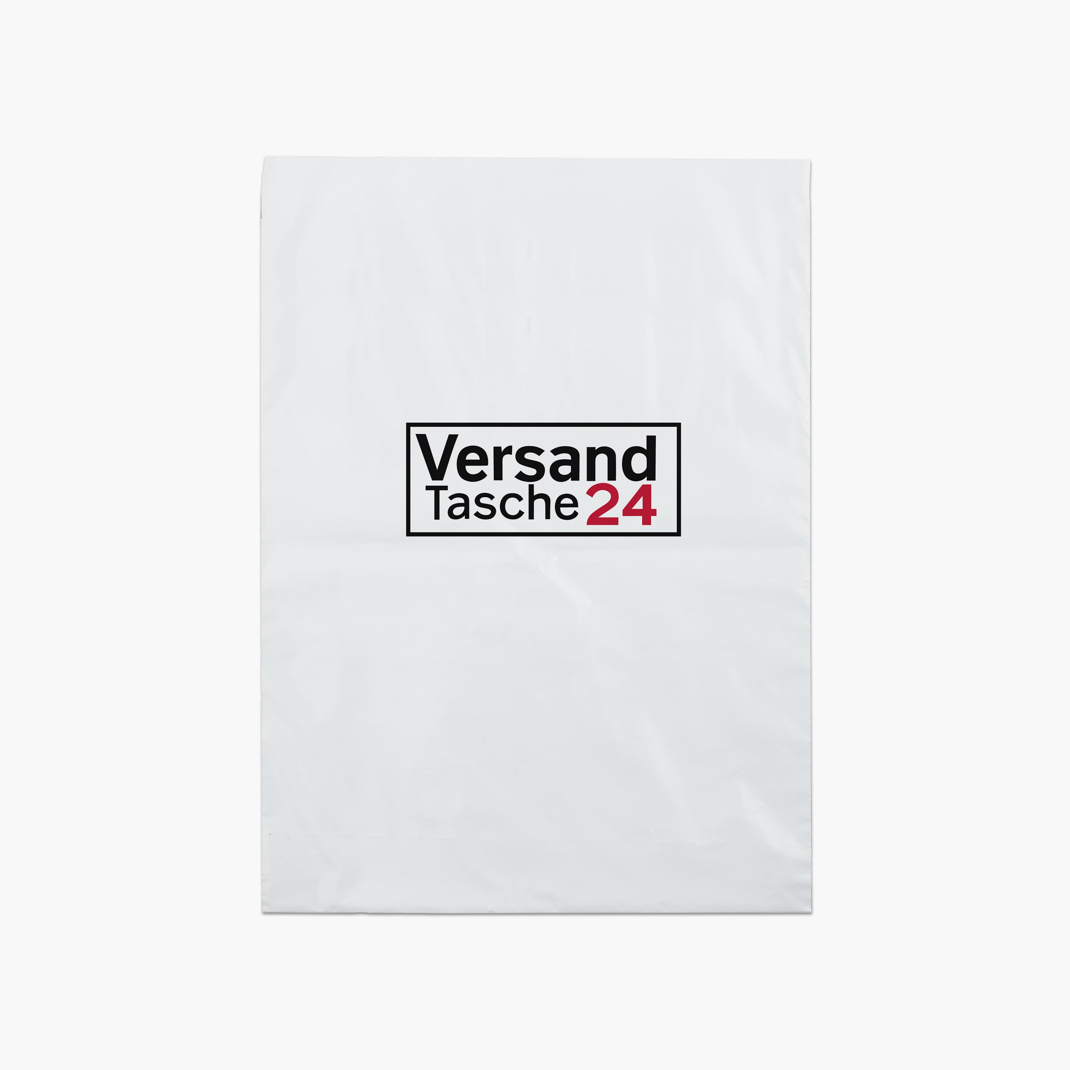 Retourentasche mit Druck 2-farbig 49cm+7cm*40cm, weiß,80μm L Versandtaschen24