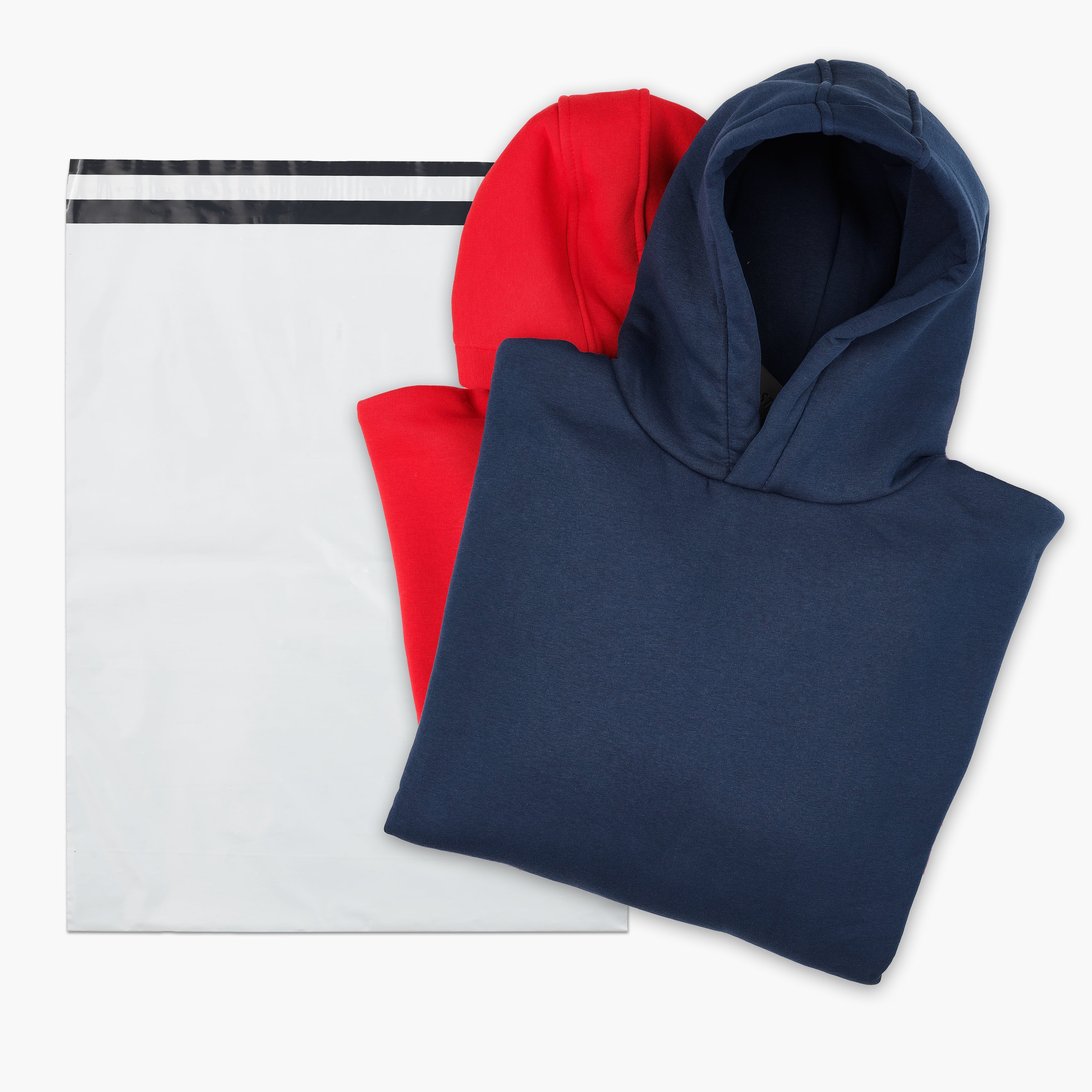 Retourentasche mit Druck 1-farbig 49cm+7cm*40cm, weiß,60μm L Versandtaschen24