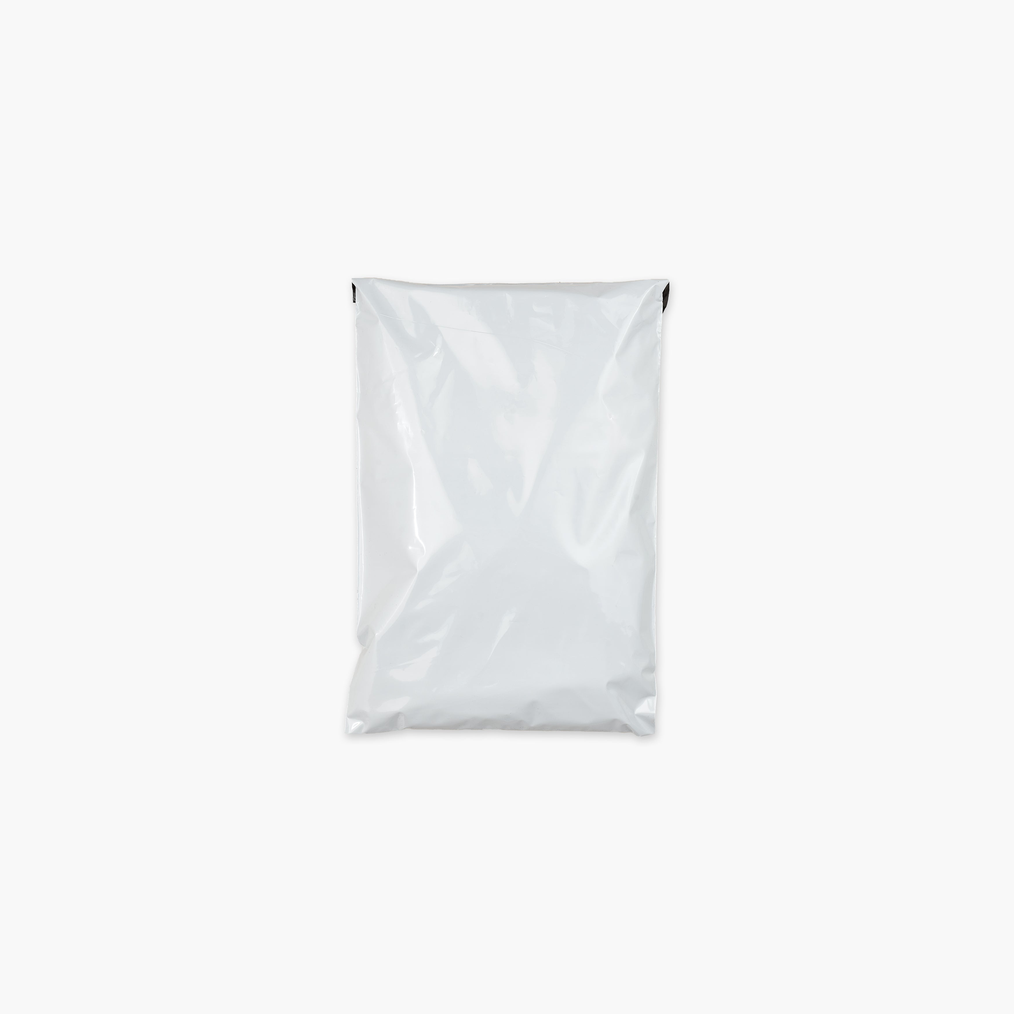 Retourentasche mit Druck 1-farbig 34cm+7cm*25cm, weiß, 80μm S Versandtaschen24