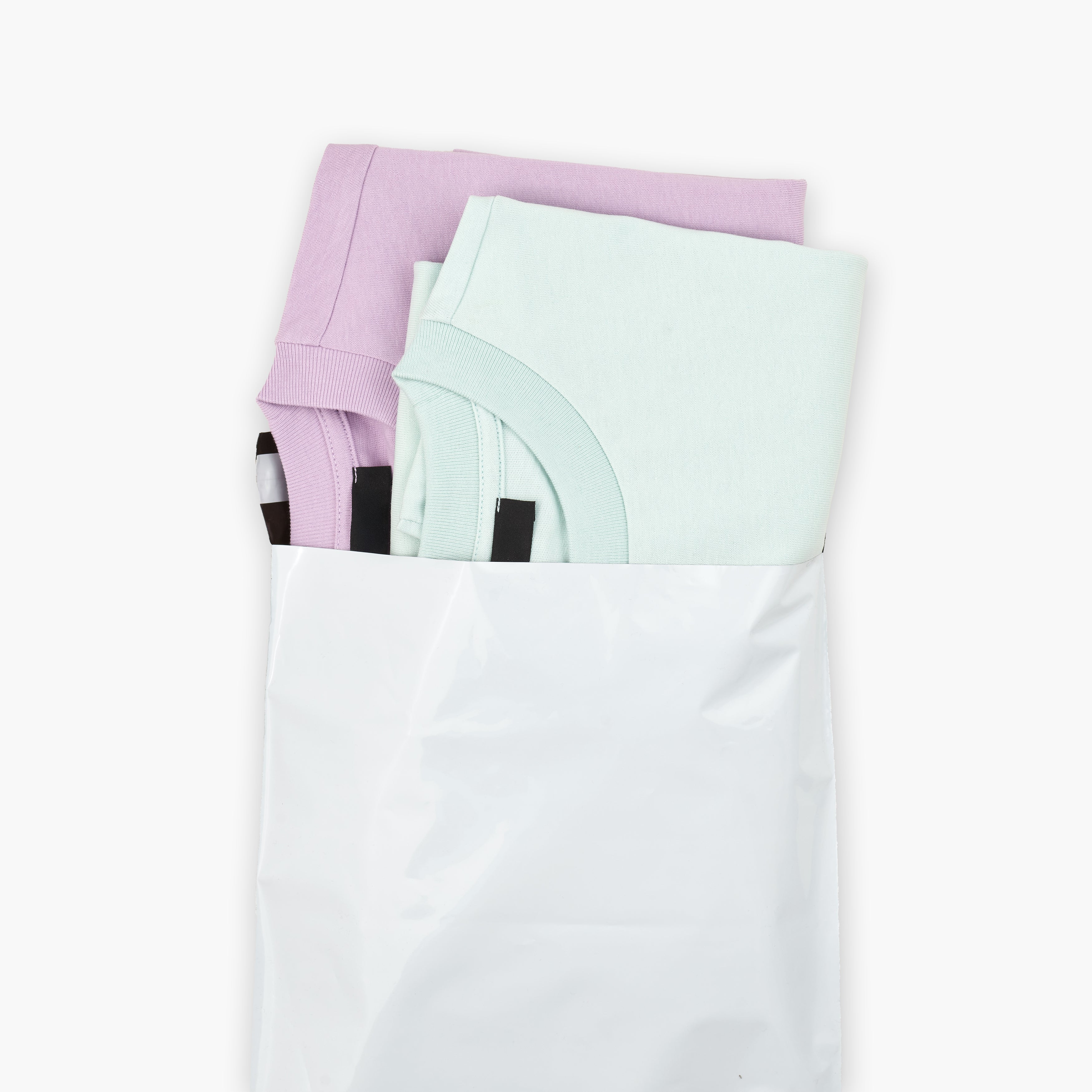 Versandtasche mit Druck 1-farbig 35cm+5cm*25cm, weiß, 60μm S Versandtaschen24